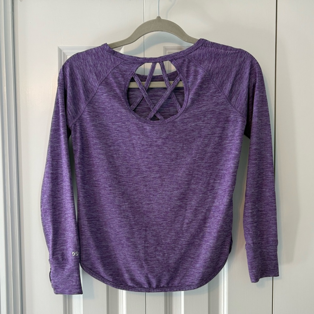 Girls Purple Long Sleeve athletic Top